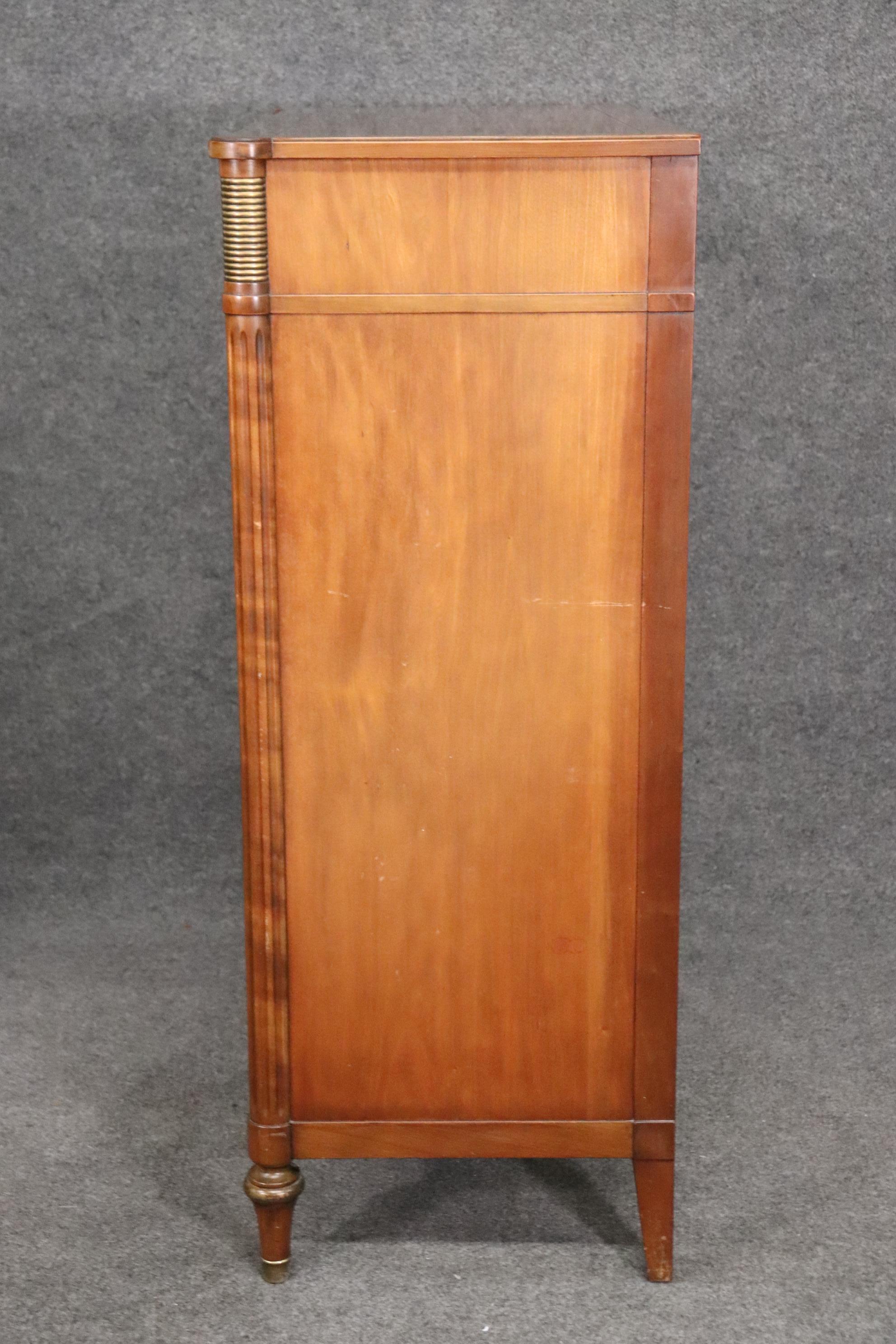 American Solid Cherry Kindel Belvedere Dresser Tall Chest with Tambor Doors