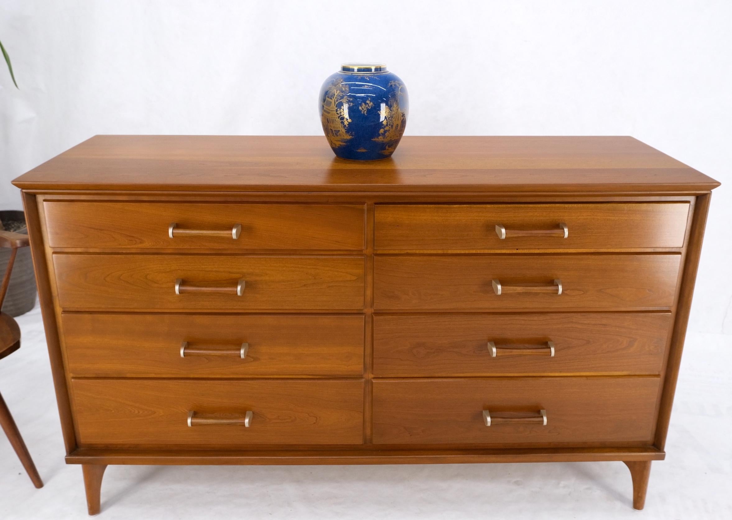 Solid Cherry Mid-Century Modern 8 Drawers Long Credenza Dresser Renzo Ruttily For Sale 7