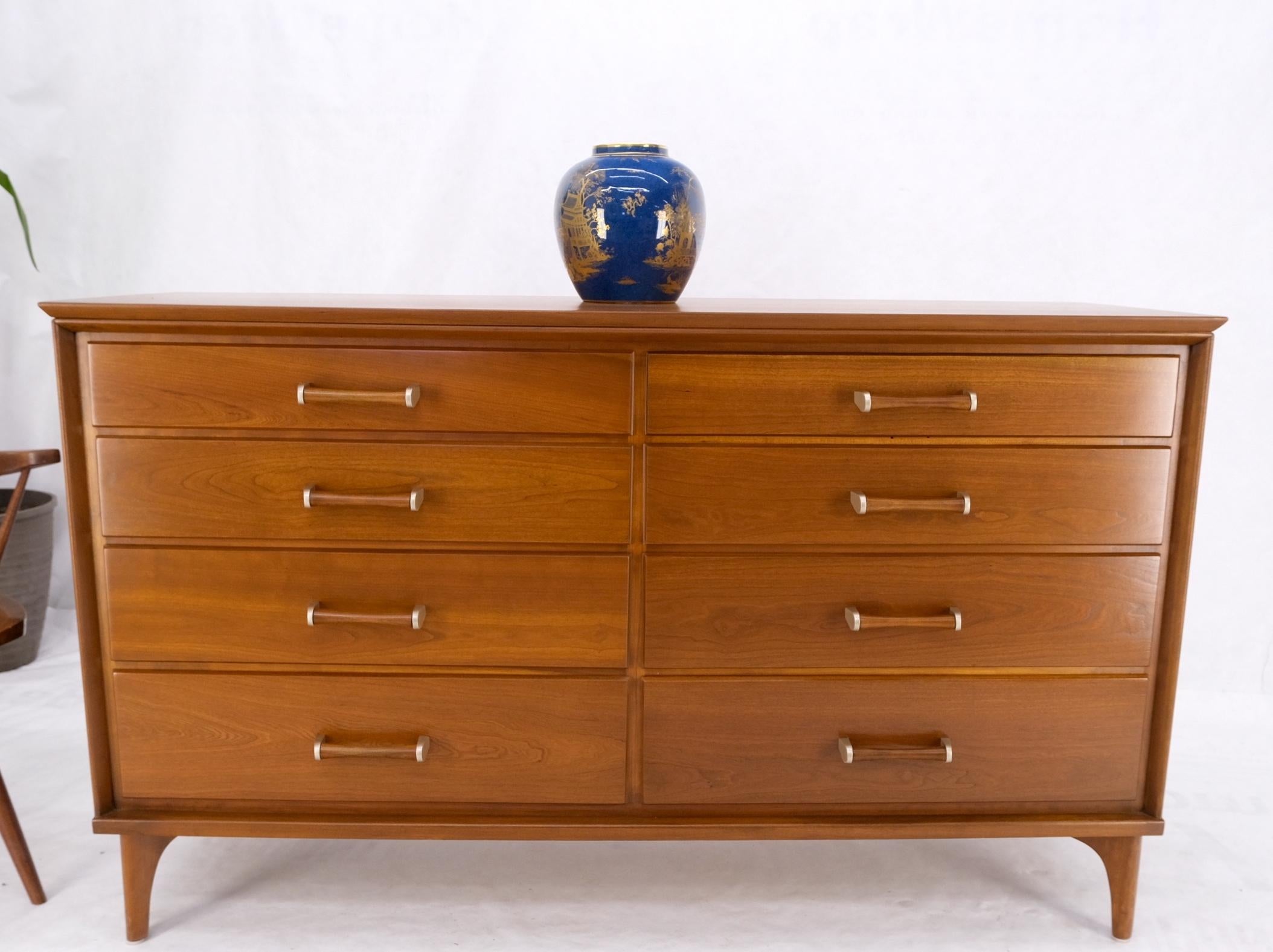 Solid Cherry Mid-Century Modern 8 Drawers Long Credenza Dresser Renzo Ruttily For Sale 10