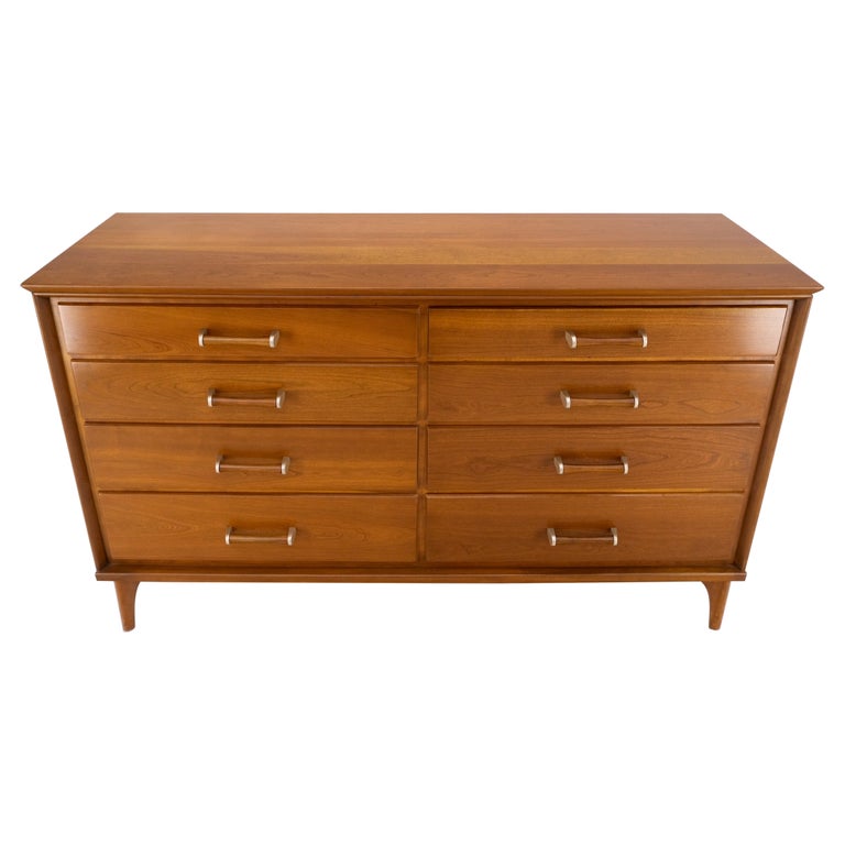 Solid Cherry Mid-Century Modern 8 Drawers Long Credenza Dresser Renzo  Ruttily For Sale at 1stDibs | century eight cherry