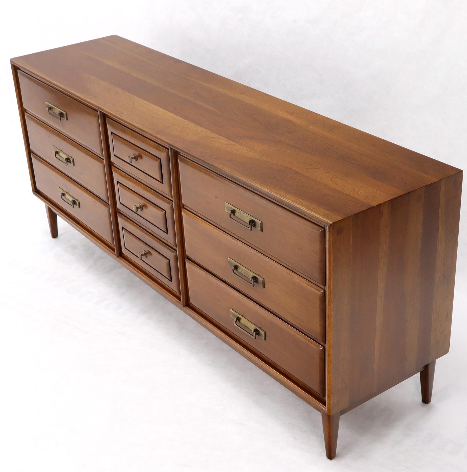Lacquered Solid Cherry Mid-Century Modern Triple Dresser by Haywood Wakefiled