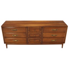 Solid Cherry Mid-Century Modern Triple Dresser by Haywood Wakefiled