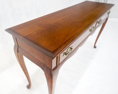 Solid Cherry Queen An Style Two Drawers Low Profile Console Table MINT