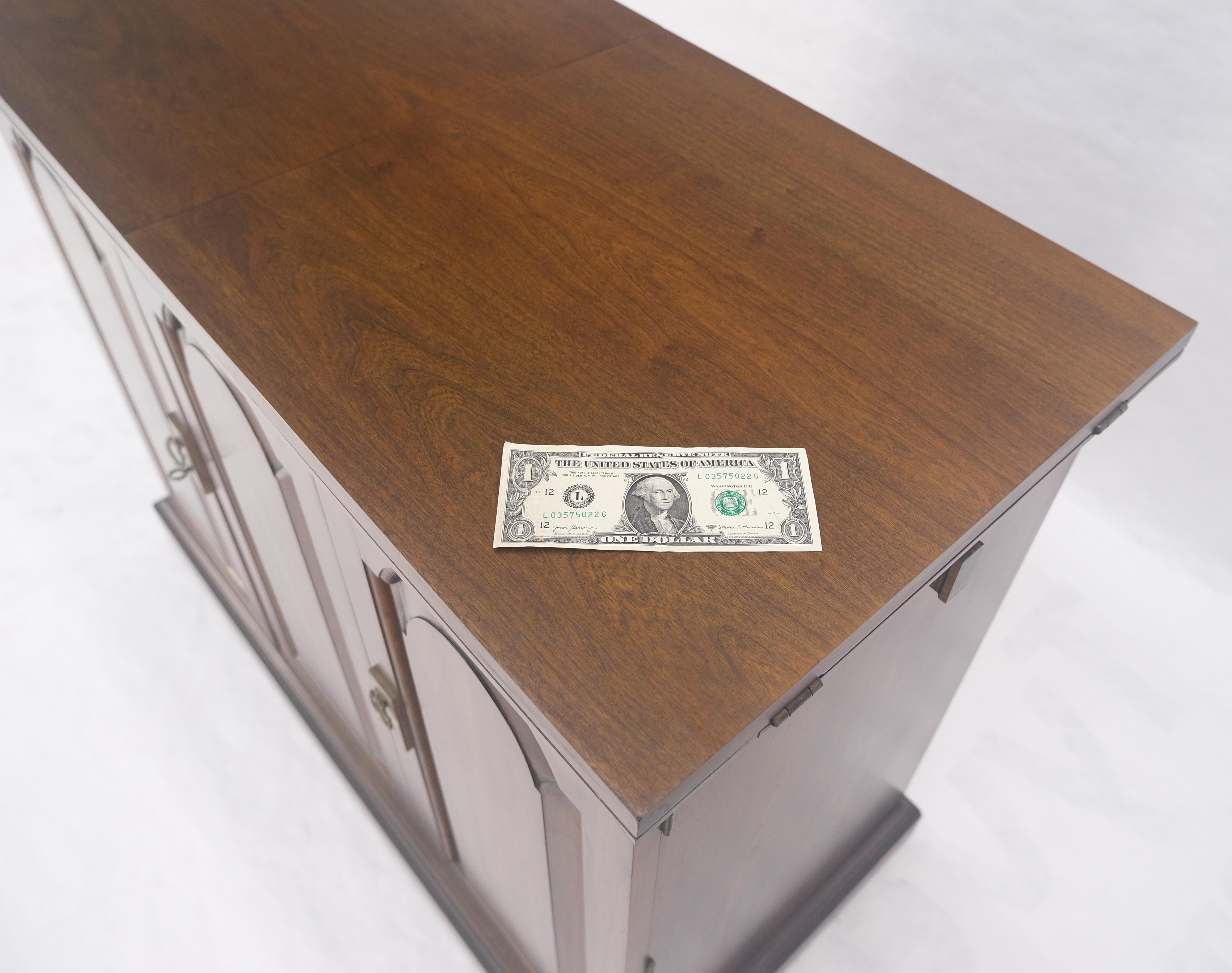 Solid Cherry Raised Panel Doors Liquor Bar Serving Flip Top Cabinet MINT For Sale 11