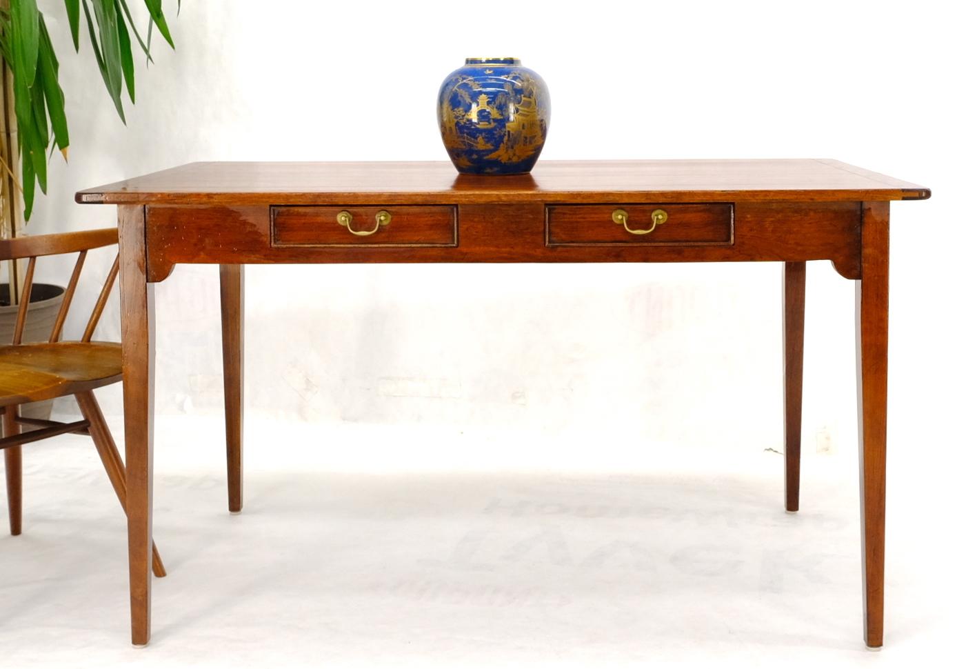 Contemporary Solid Cherry Two Drawers Writing Table Desk