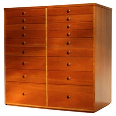 Solid Cherrywood 18-Drawer Chest by Sir Terence Conran for Benchmark Furniture