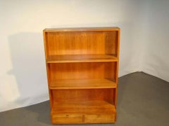 Solid Cherrywood Bookcase, Italy, circa 1950-1960