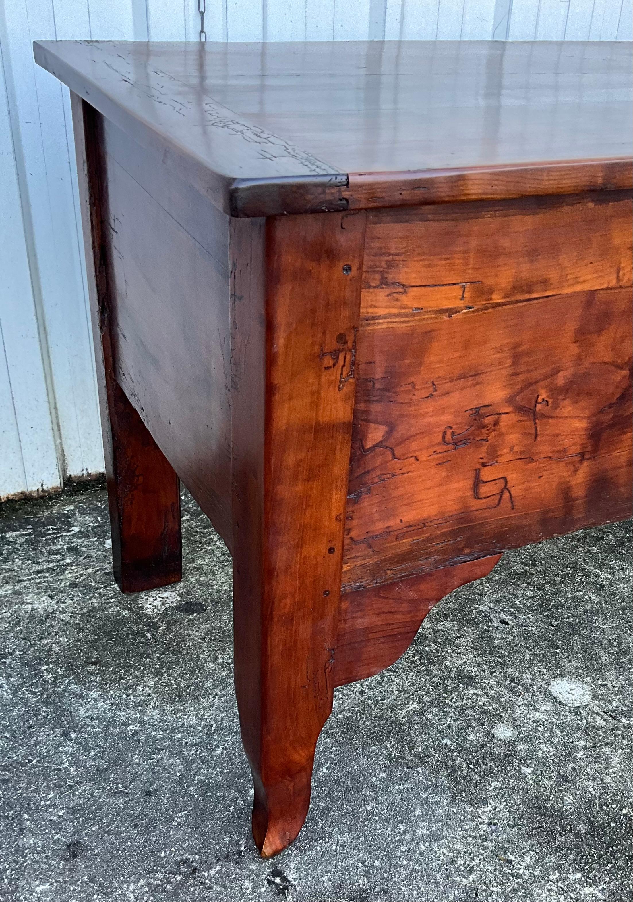 Solid Cherrywood Chest – Late 19th Century For Sale 8