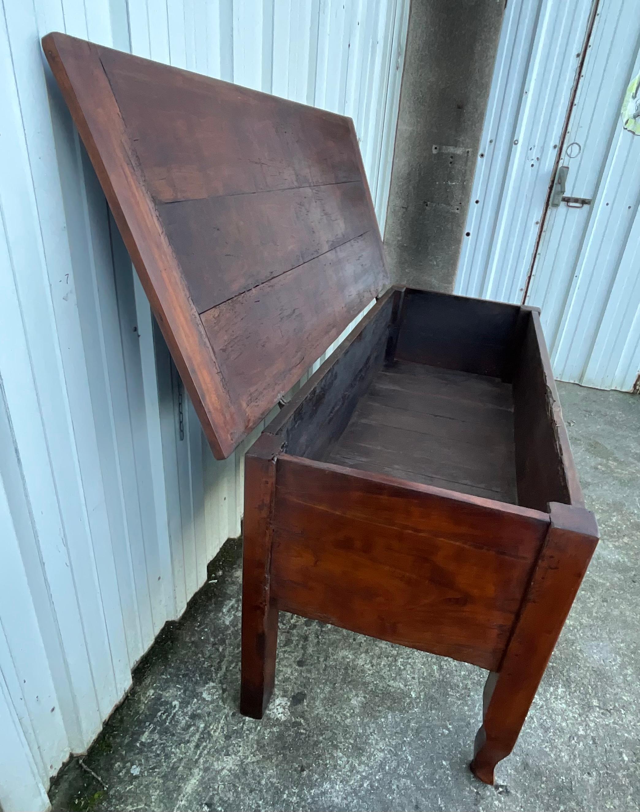 French Solid Cherrywood Chest – Late 19th Century For Sale