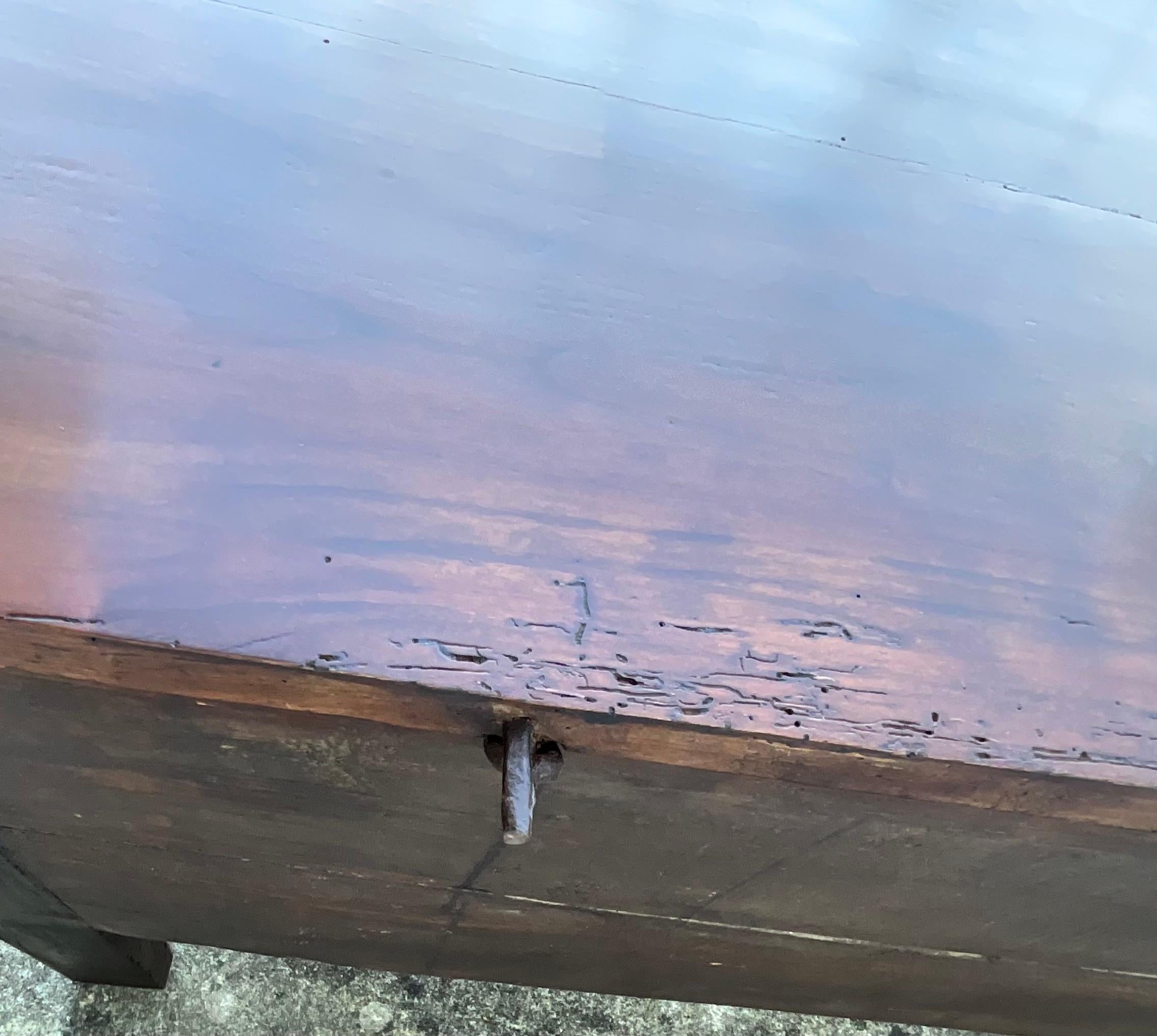 Solid Cherrywood Chest – Late 19th Century For Sale 4