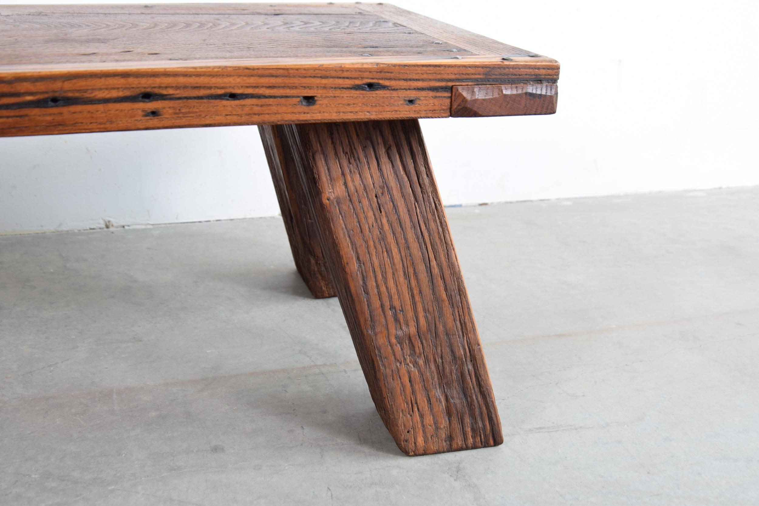 20th Century Solid Chestnut Coffee Table or Bench