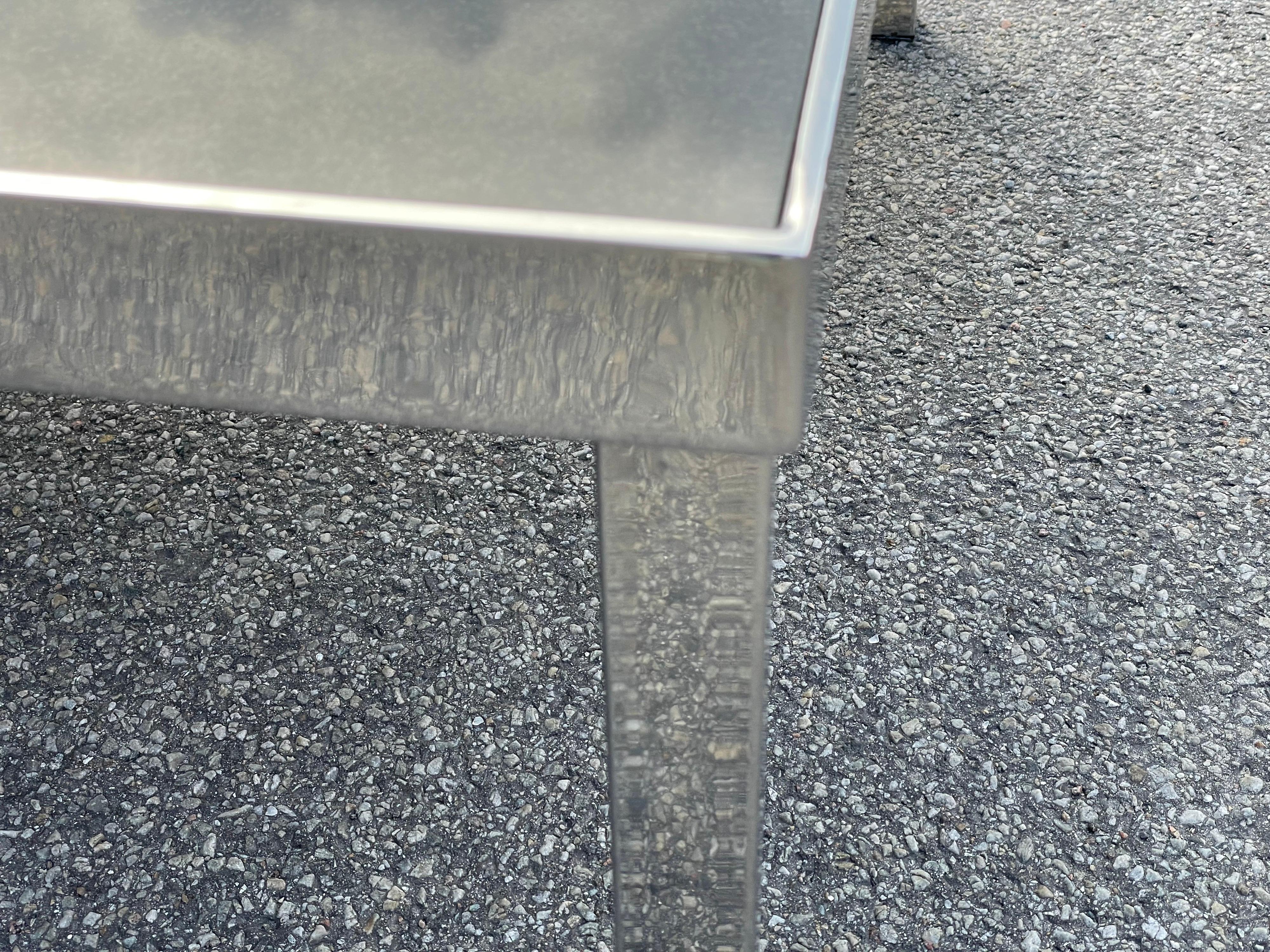Solid Chrome and Stone Table In Good Condition For Sale In Copenhagen, DK