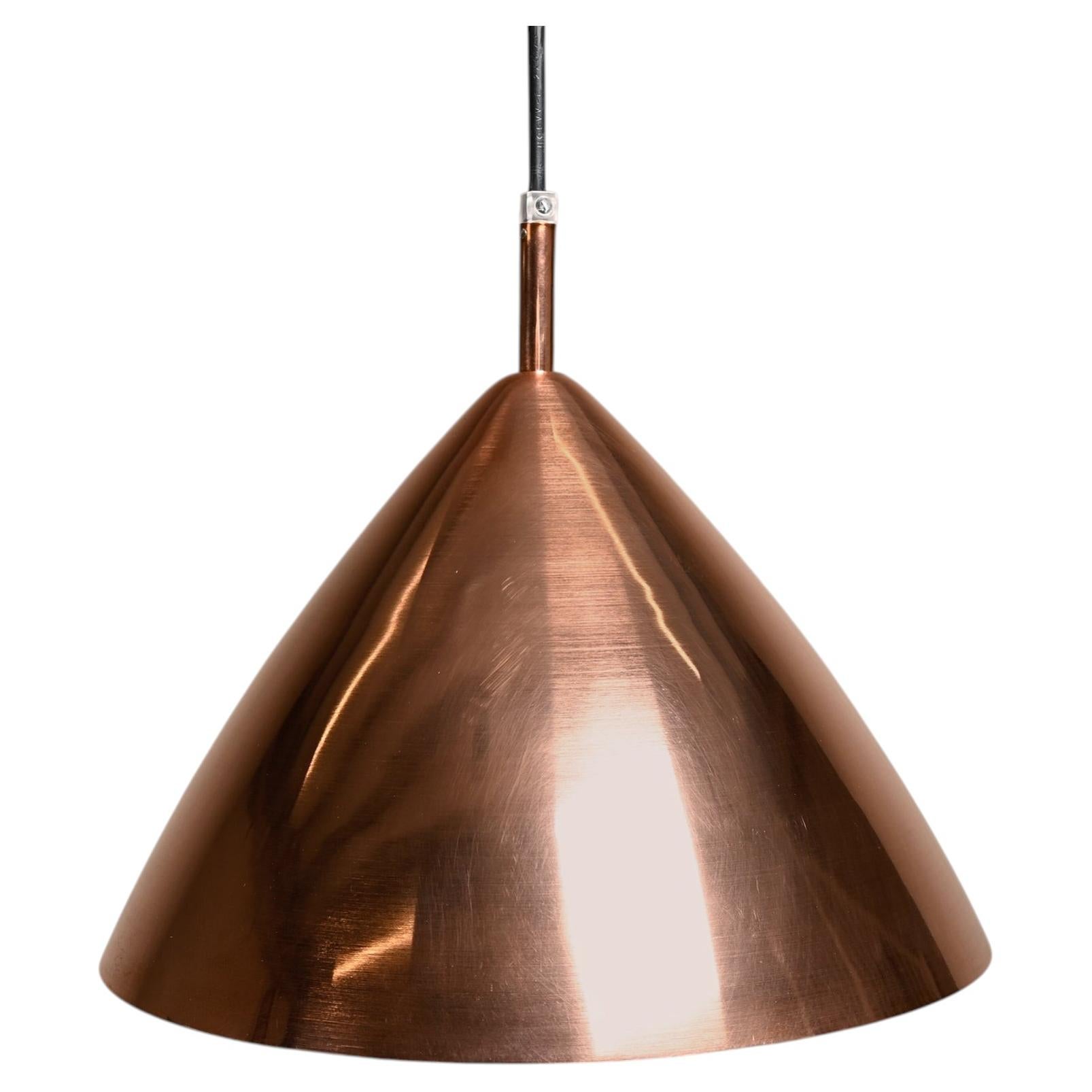 Solid Copper Ceiling Lamp by Lisa Johansson-Pape for Orno, Finland 1950s