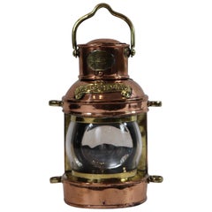 Vintage Solid Copper English Ships Lantern