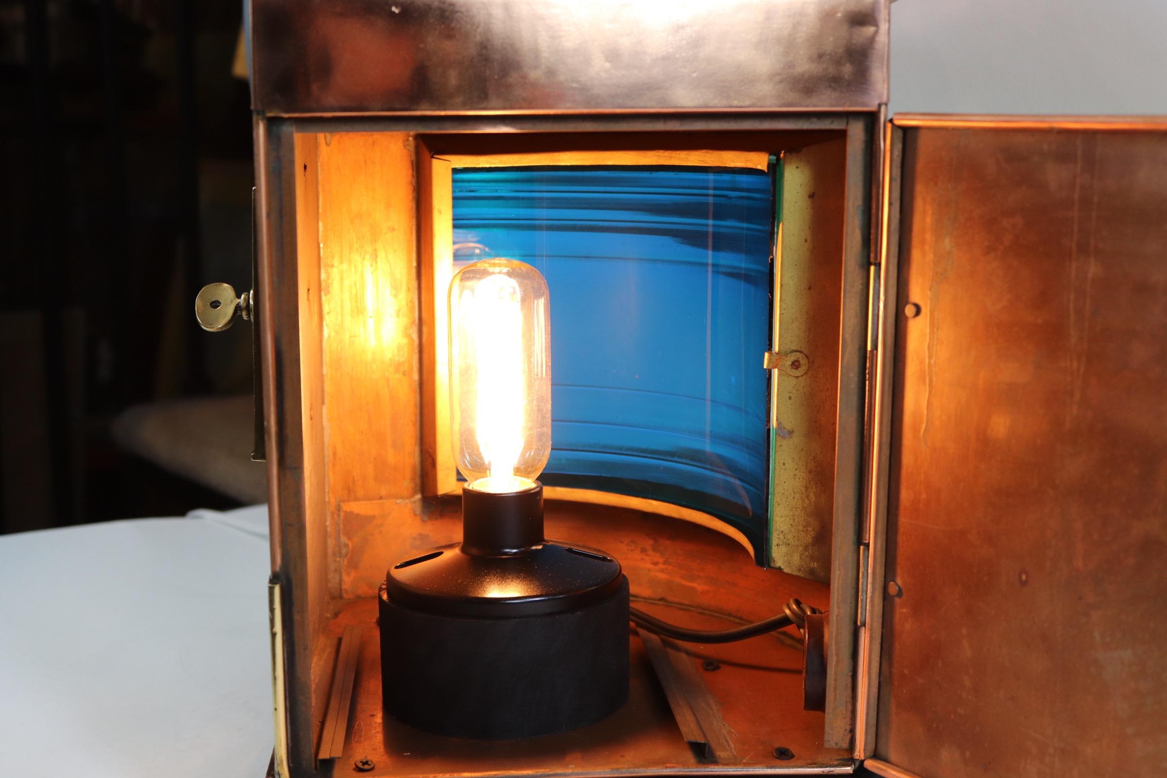 Solid Copper French Ships Lantern For Sale 1