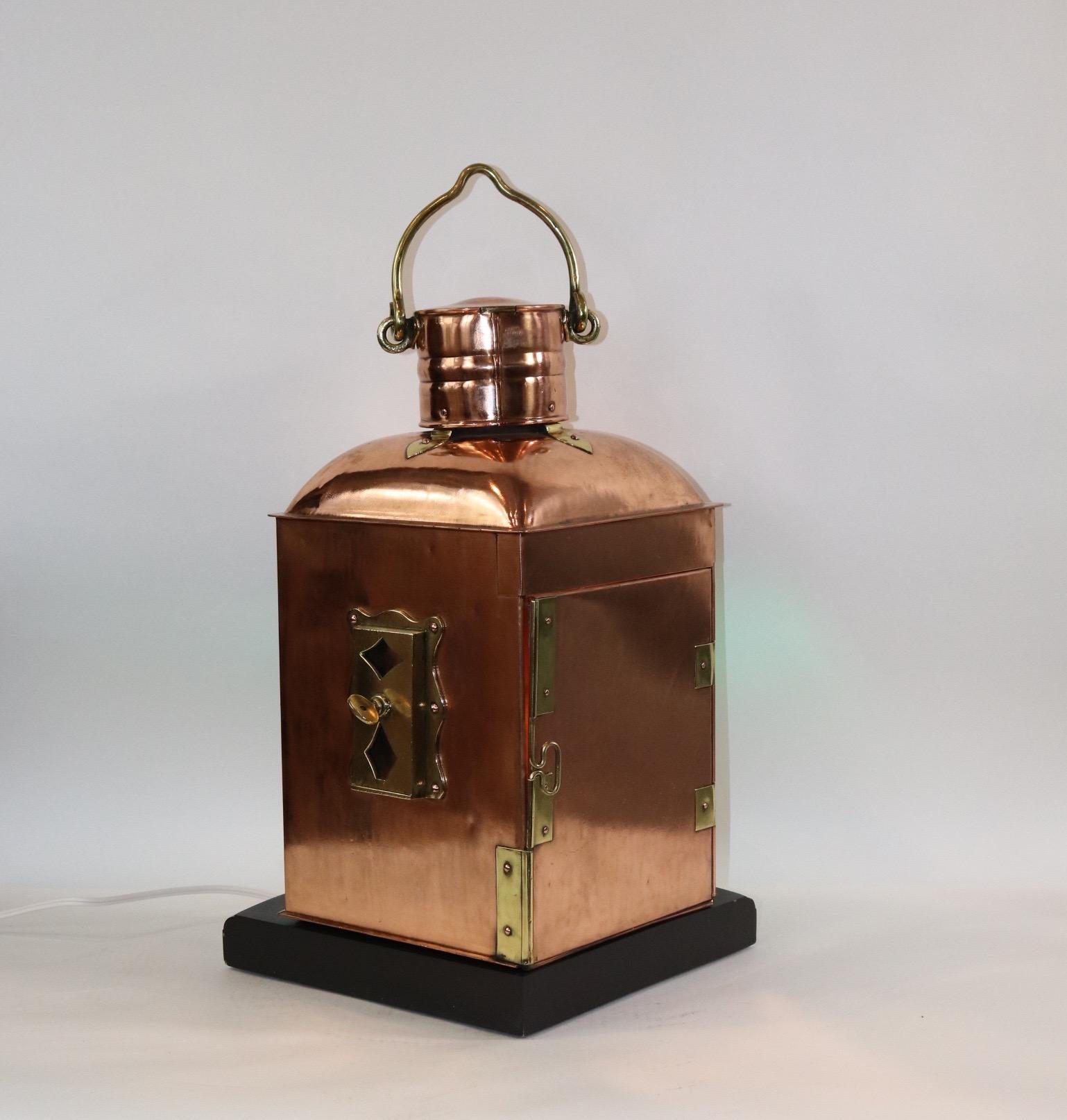 Solid Copper French Ships Lantern For Sale 2