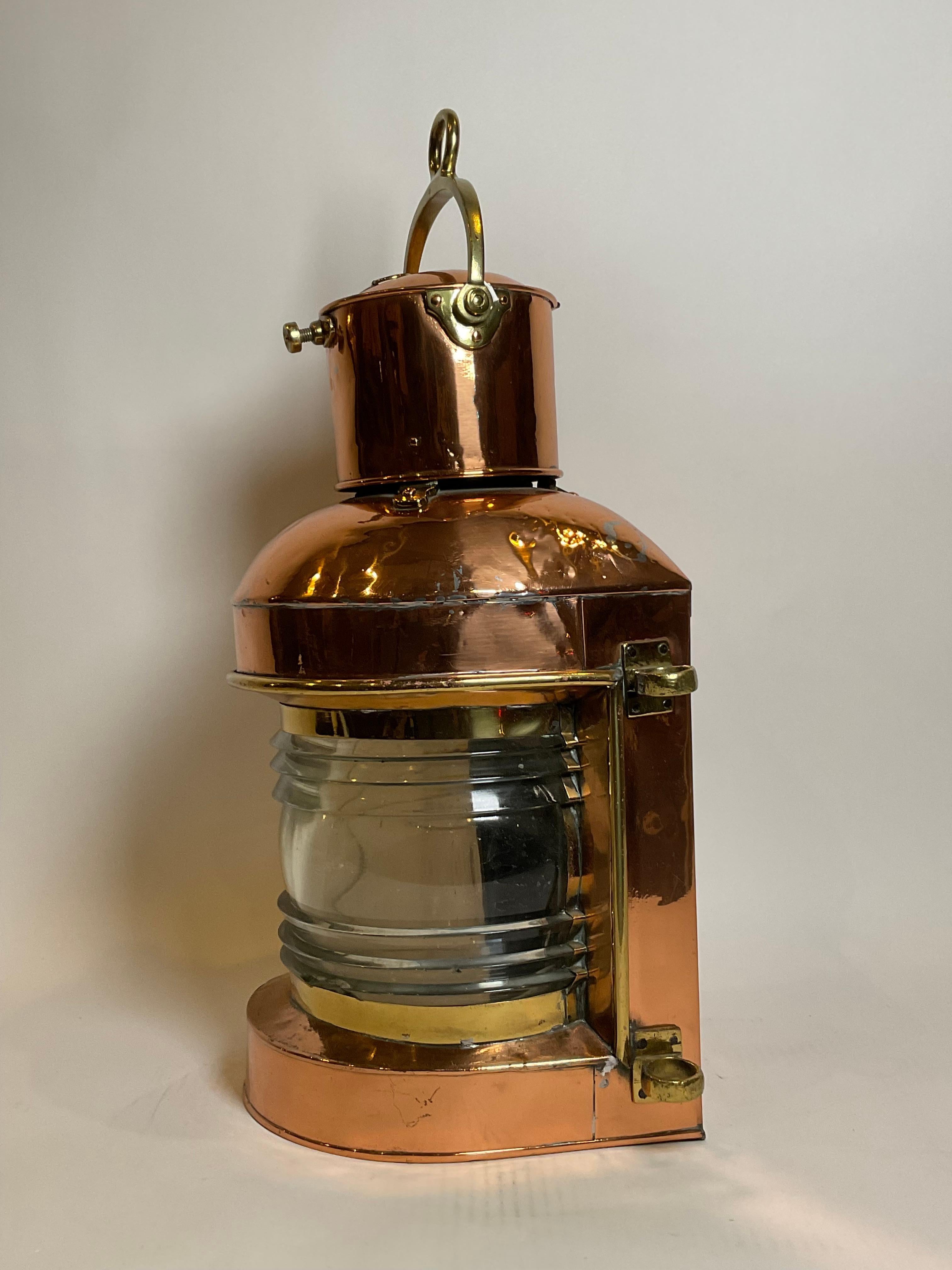 Solid Copper French Ships Lantern For Sale 5