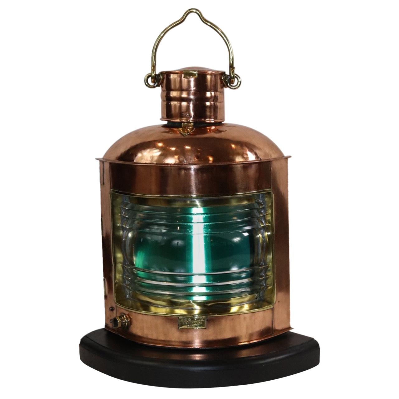 Solid Copper French Ships Lantern For Sale