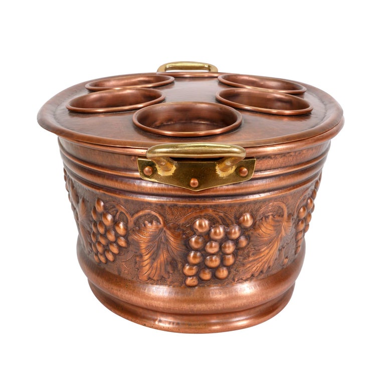 Solid Copper French Wine Cooler For Sale at 1stdibs