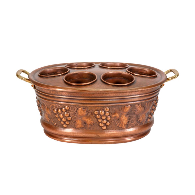 Solid Copper French Wine Cooler For Sale at 1stdibs