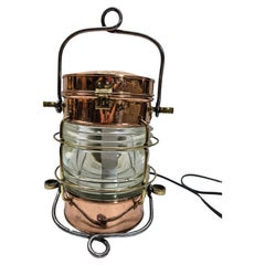 Solid Copper Marine Lantern with Fresnel Lens Solid Copper Marine Lantern with Fresnel Lens
