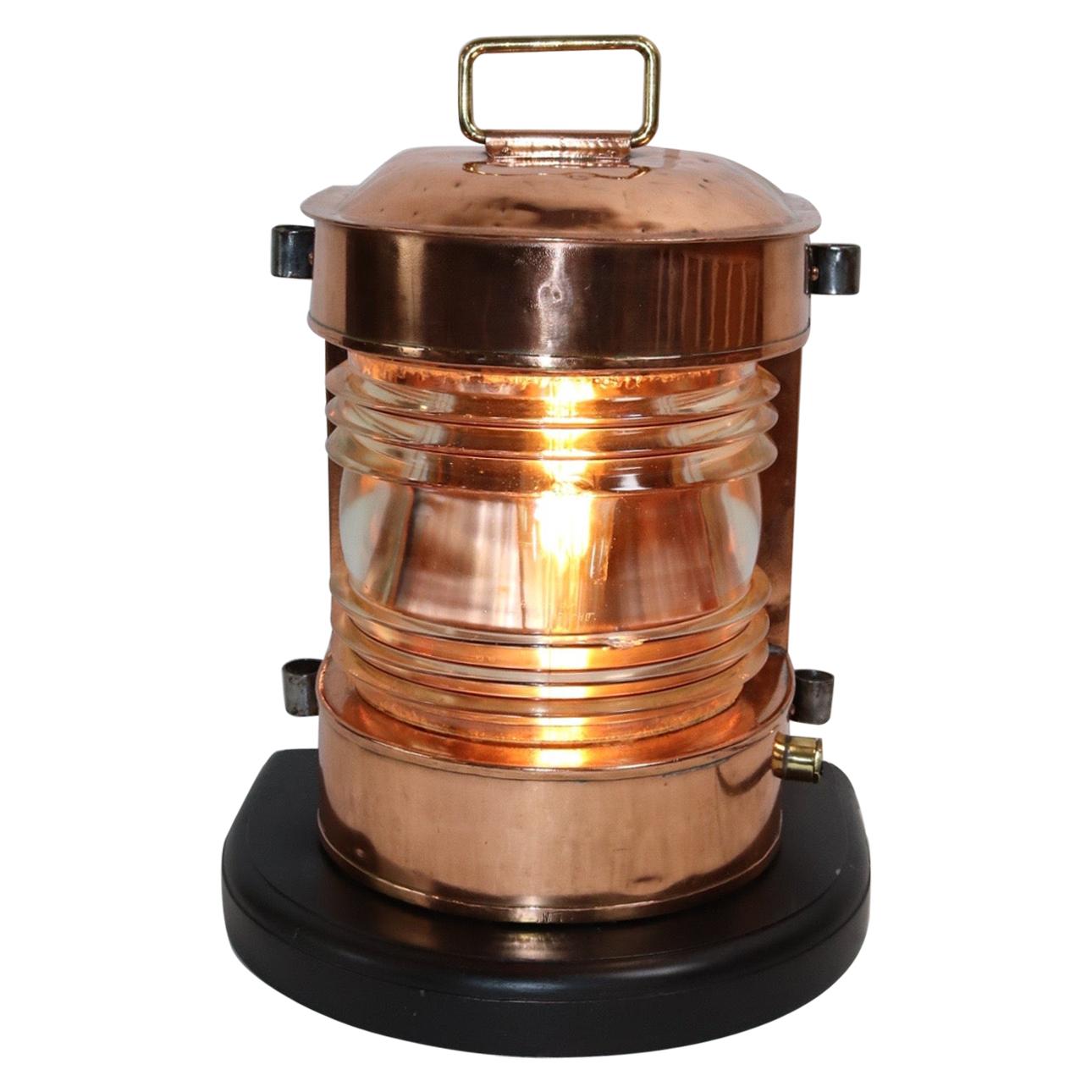 Solid Copper Masthead Lantern For Sale