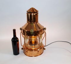 Solid Copper Ships Anchor Lantern