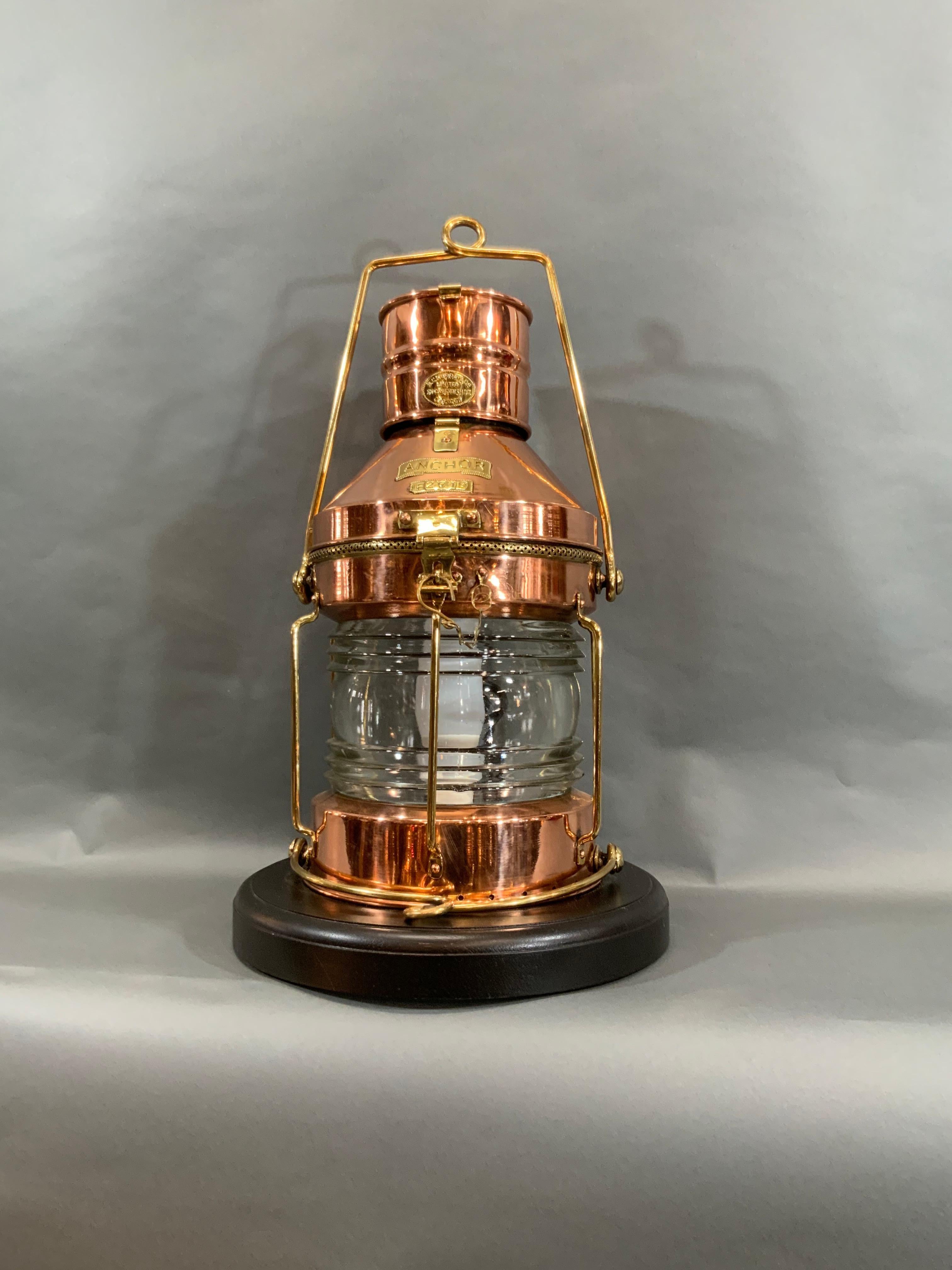 Solid Copper Ships Lantern, circa 1930 For Sale 2