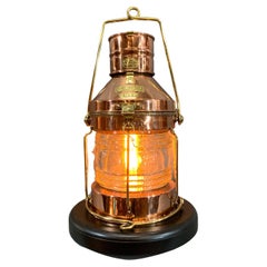 Vintage Solid Copper Ships Lantern, circa 1930