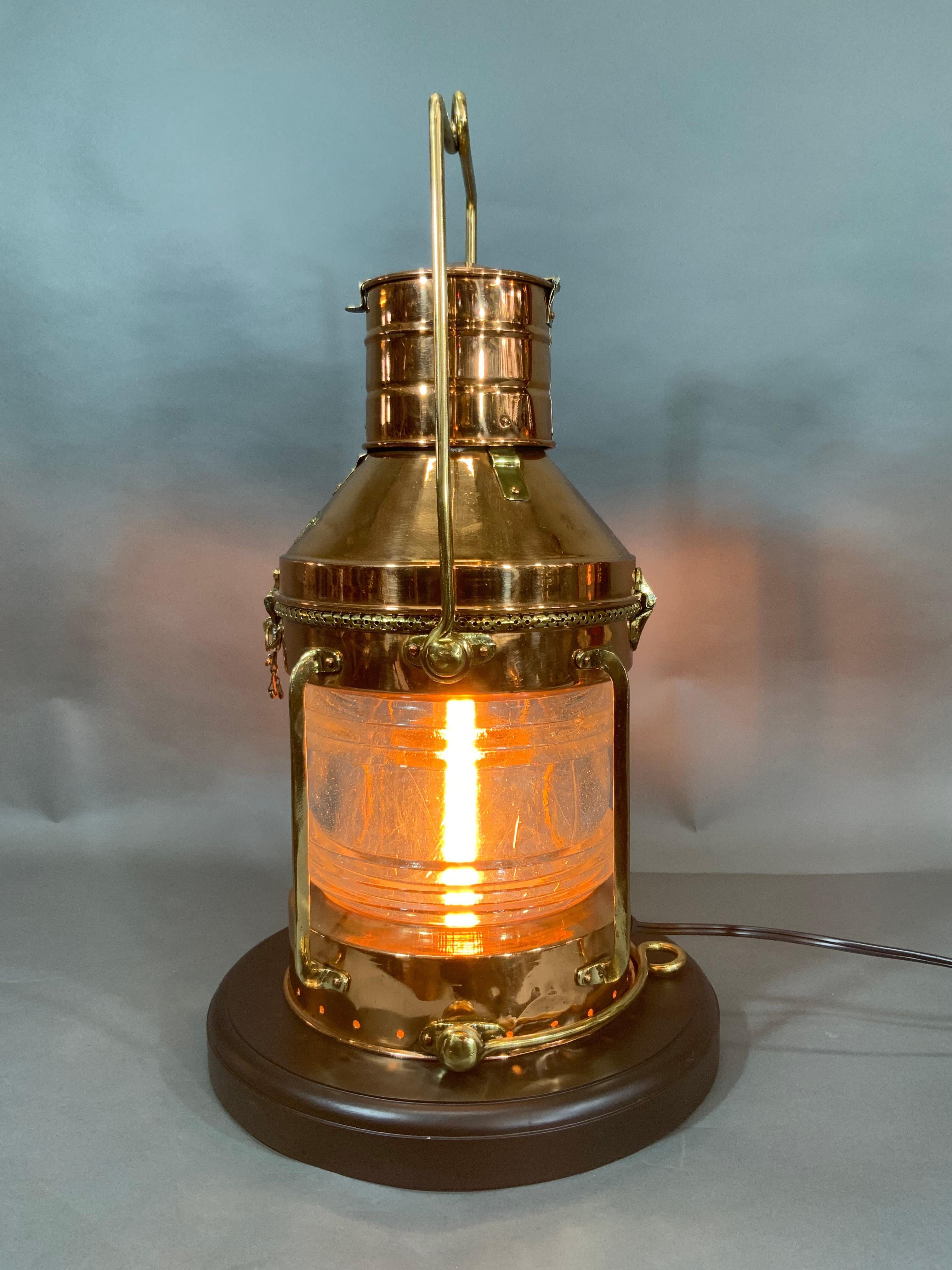 Mid-20th Century Solid Copper Ships Lantern For Sale