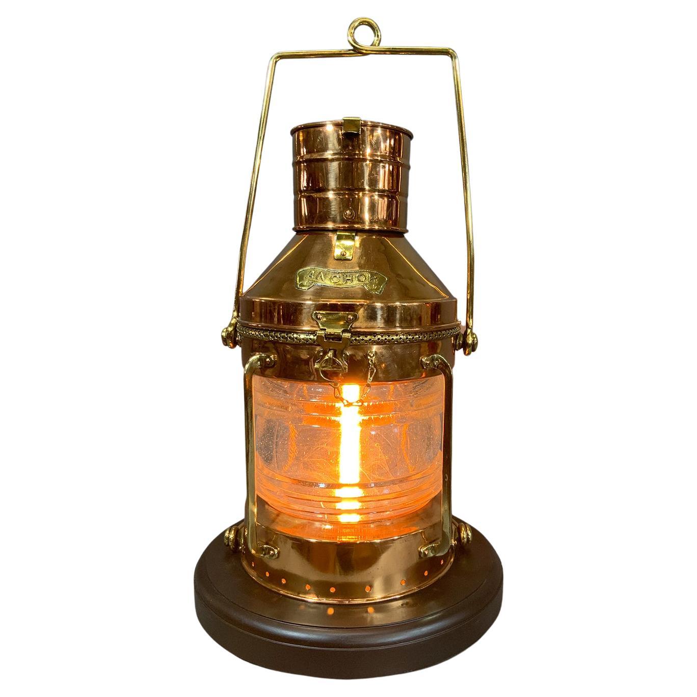 Solid Copper Ships Lantern For Sale