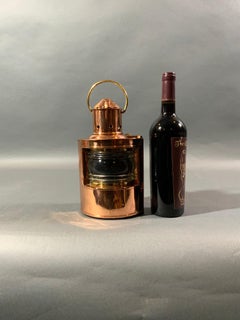 Solid Copper Ships Lantern with Fresnel Lens