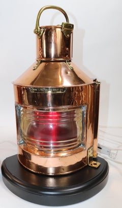 Solid Copper Ships Port and Starboard Lanterns