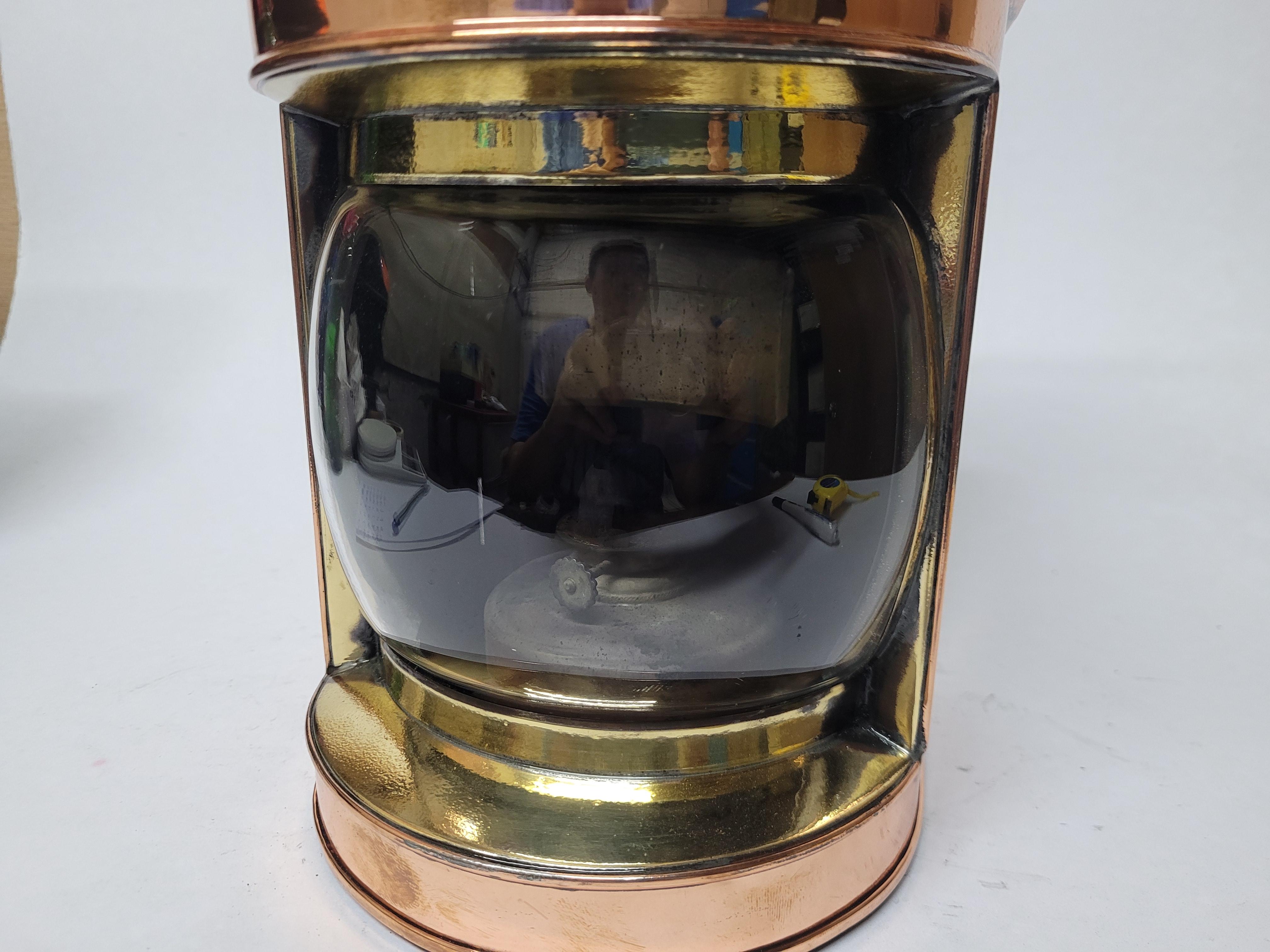 Solid Copper Ships Stern Lantern by Davey For Sale 5