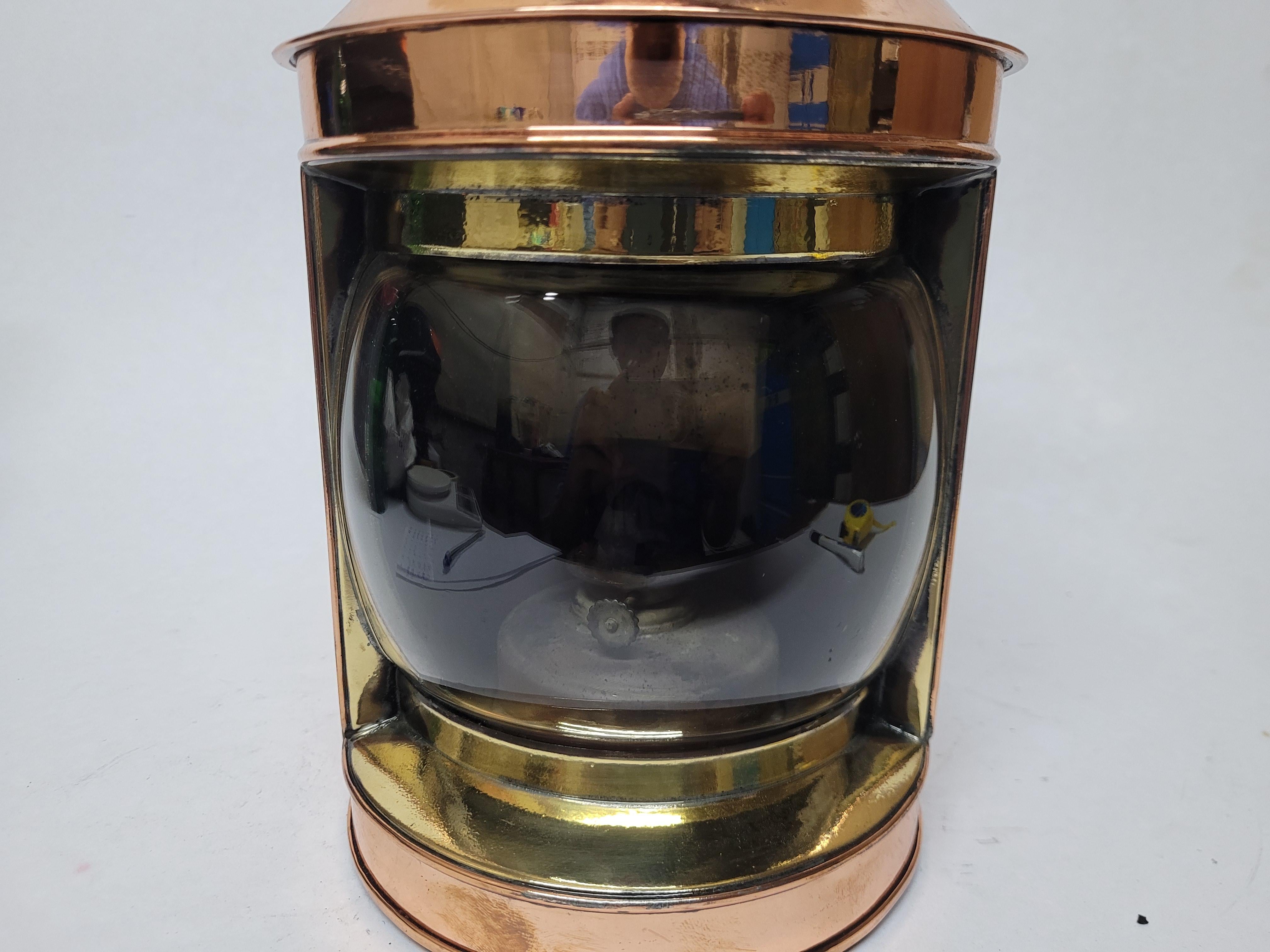 Solid Copper Ships Stern Lantern by Davey For Sale 4