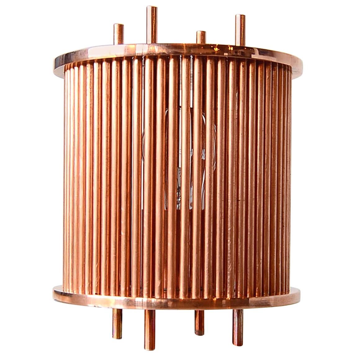 Lampe de table en cuivre massif en vente
