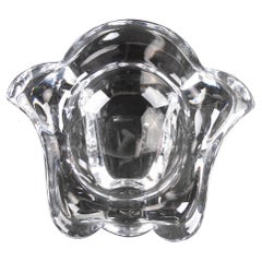 Cenicero de Cristal Macizo en Forma de Flor