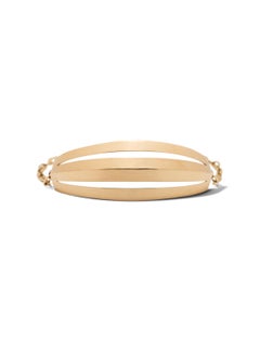 14K Yellow Gold Cuff Bracelet with Natural Diamonds