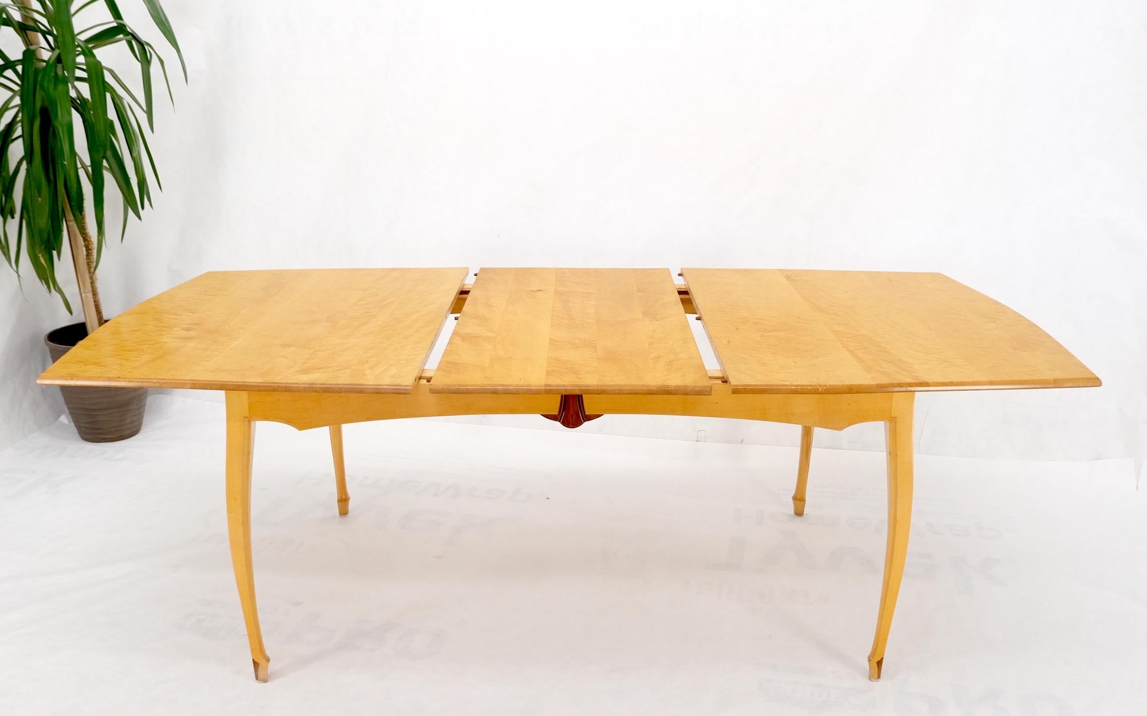 Solid Curly Maple Table 6 Chairs Bench Hand Made Jointly Studio Dining Set Mint! For Sale 3