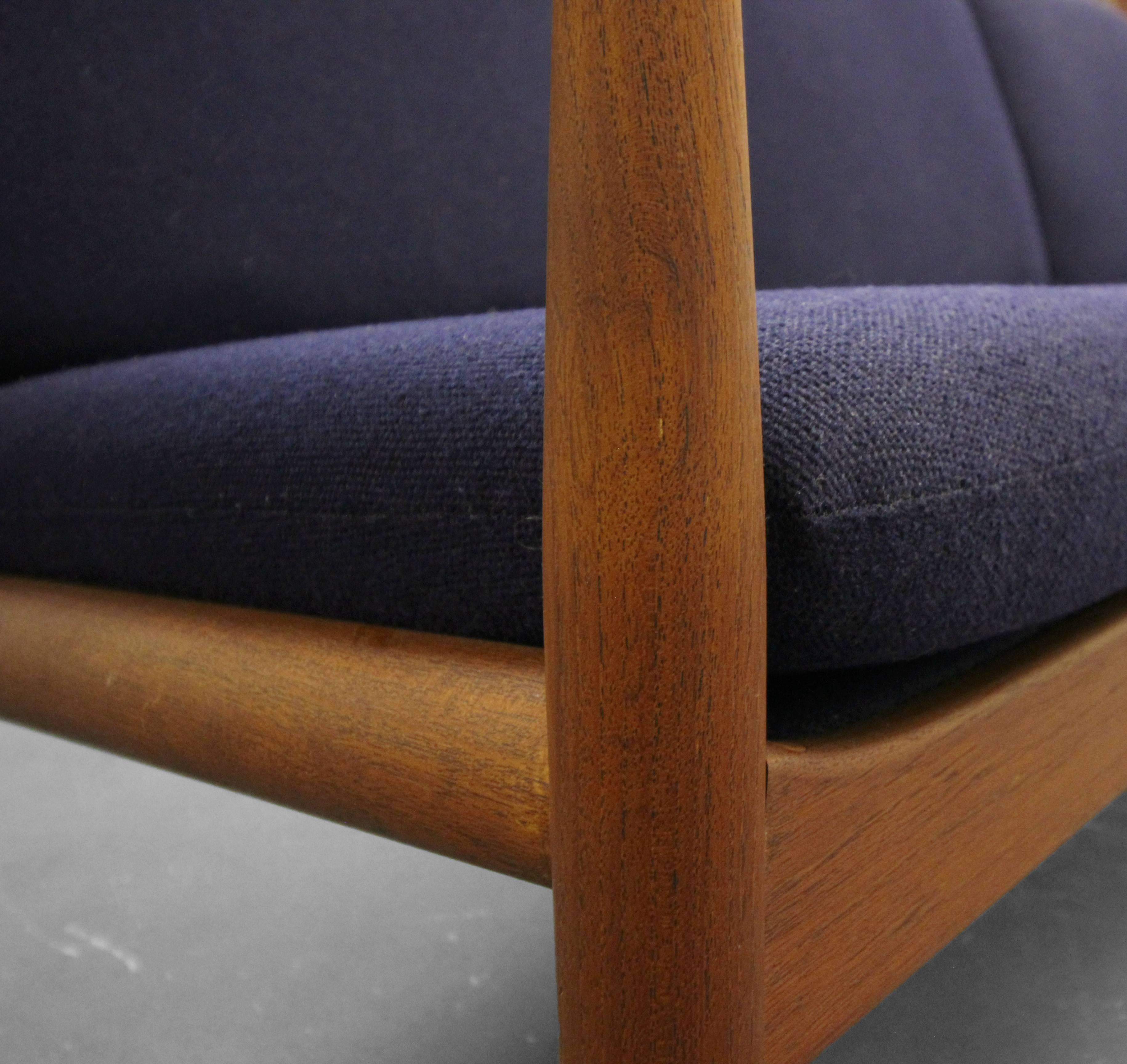 20th Century Solid Danish Teak Slat-Back Sofa by Grete Jalk for France & Son
