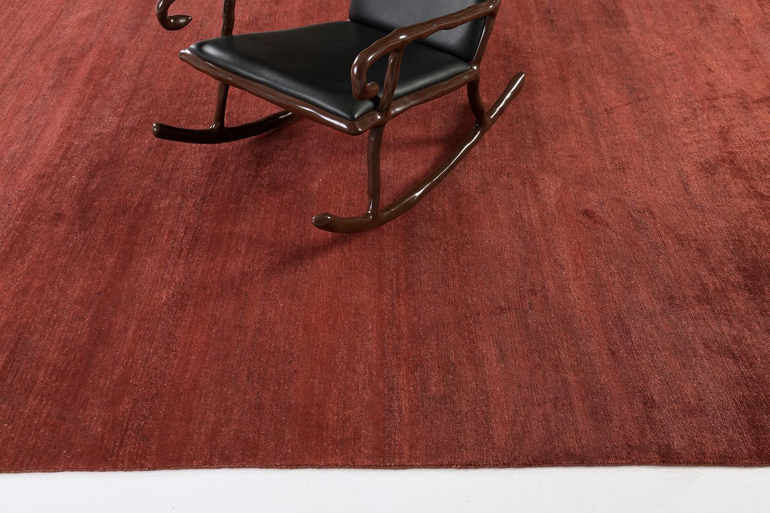 XXI secolo e contemporaneo Tappeto in seta di bambù dal design solido Dara di Mehraban Rugs in vendita