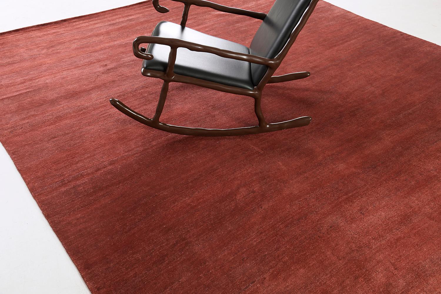 Seta Tappeto in seta di bambù dal design solido Dara di Mehraban Rugs in vendita