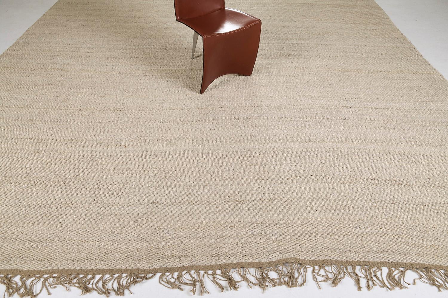 Solid Design Hemp Flachgewebe von Mehraban Teppiche (Indisch) im Angebot