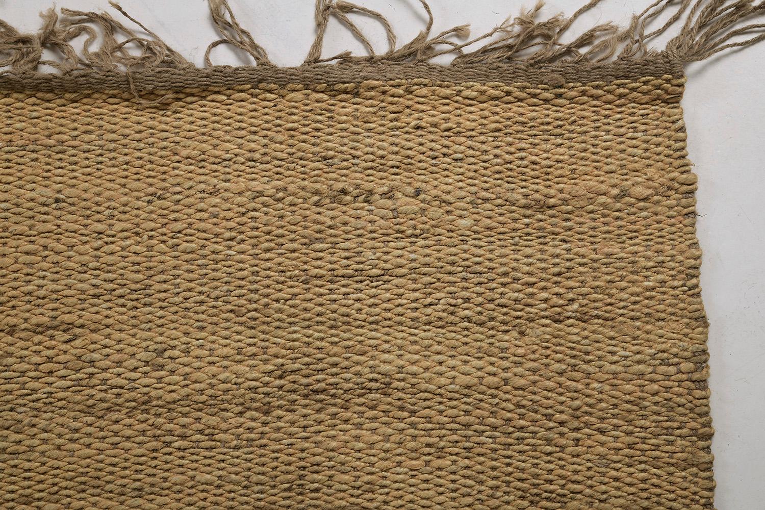 Hand-Woven Solid Design Hemp Flatweave by Mehraban Rugs For Sale