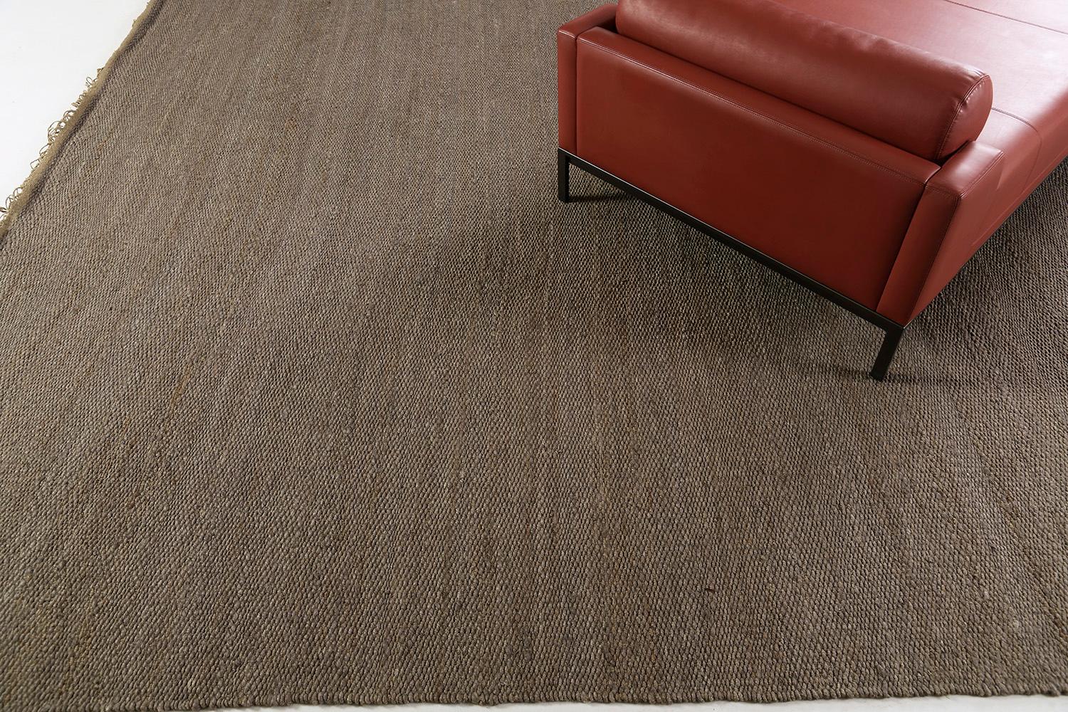 Tessuto a mano Solid Design Hemp Flatweave di Mehraban Rugs in vendita