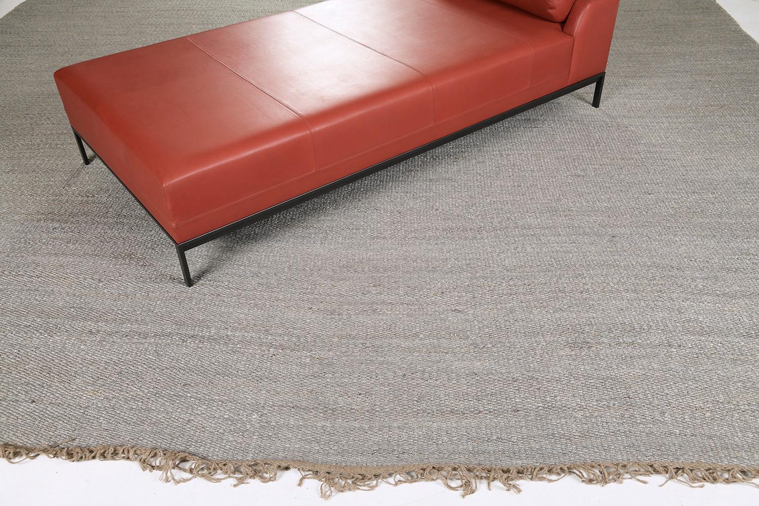 Solid Design Hemp Flatweave by Mehraban Rugs In New Condition For Sale In WEST HOLLYWOOD, CA