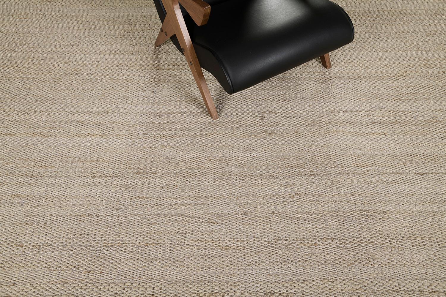 Contemporary Solid Design Hemp Flatweave by Mehraban Rugs For Sale