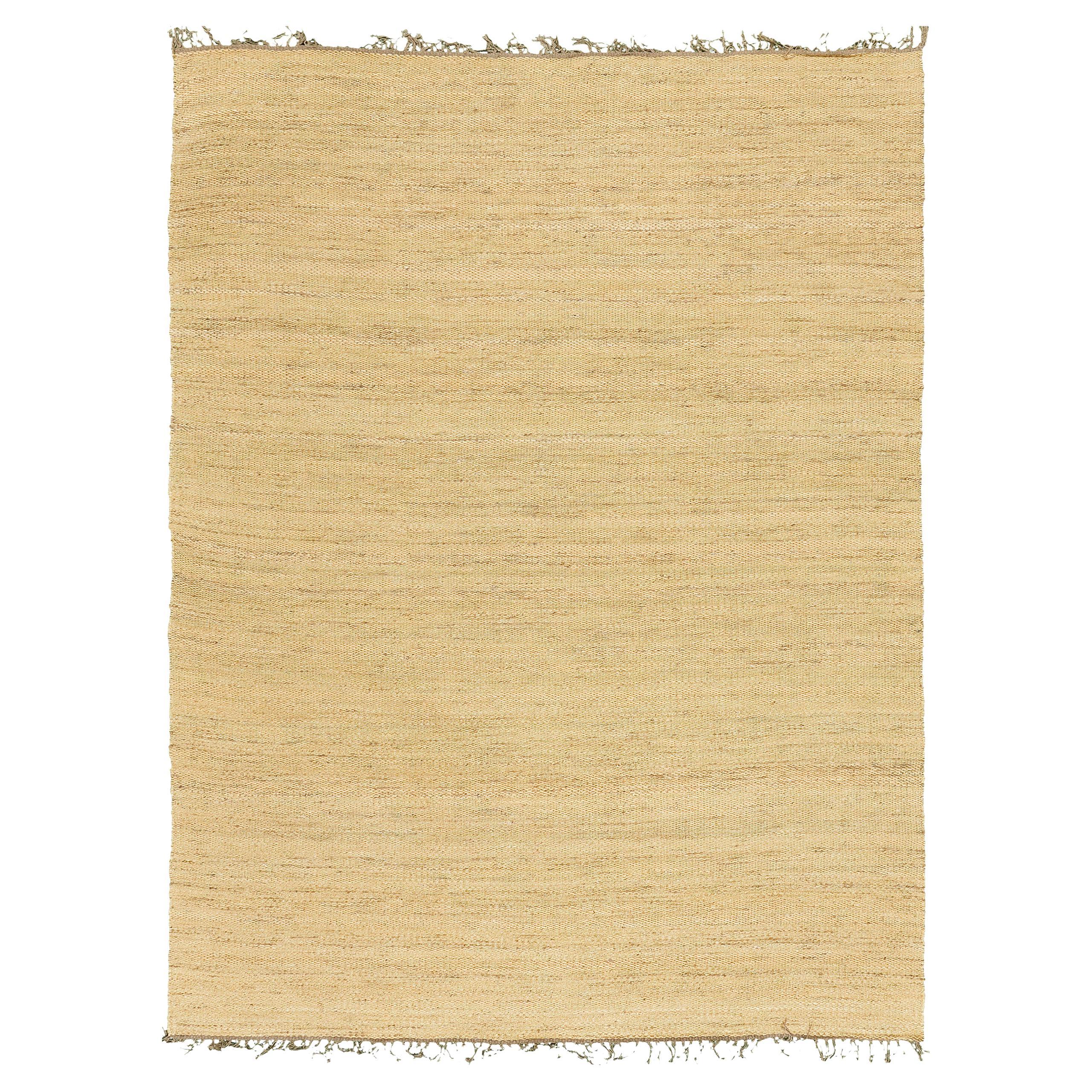 Solid Design Hemp Flatweave by Mehraban Rugs