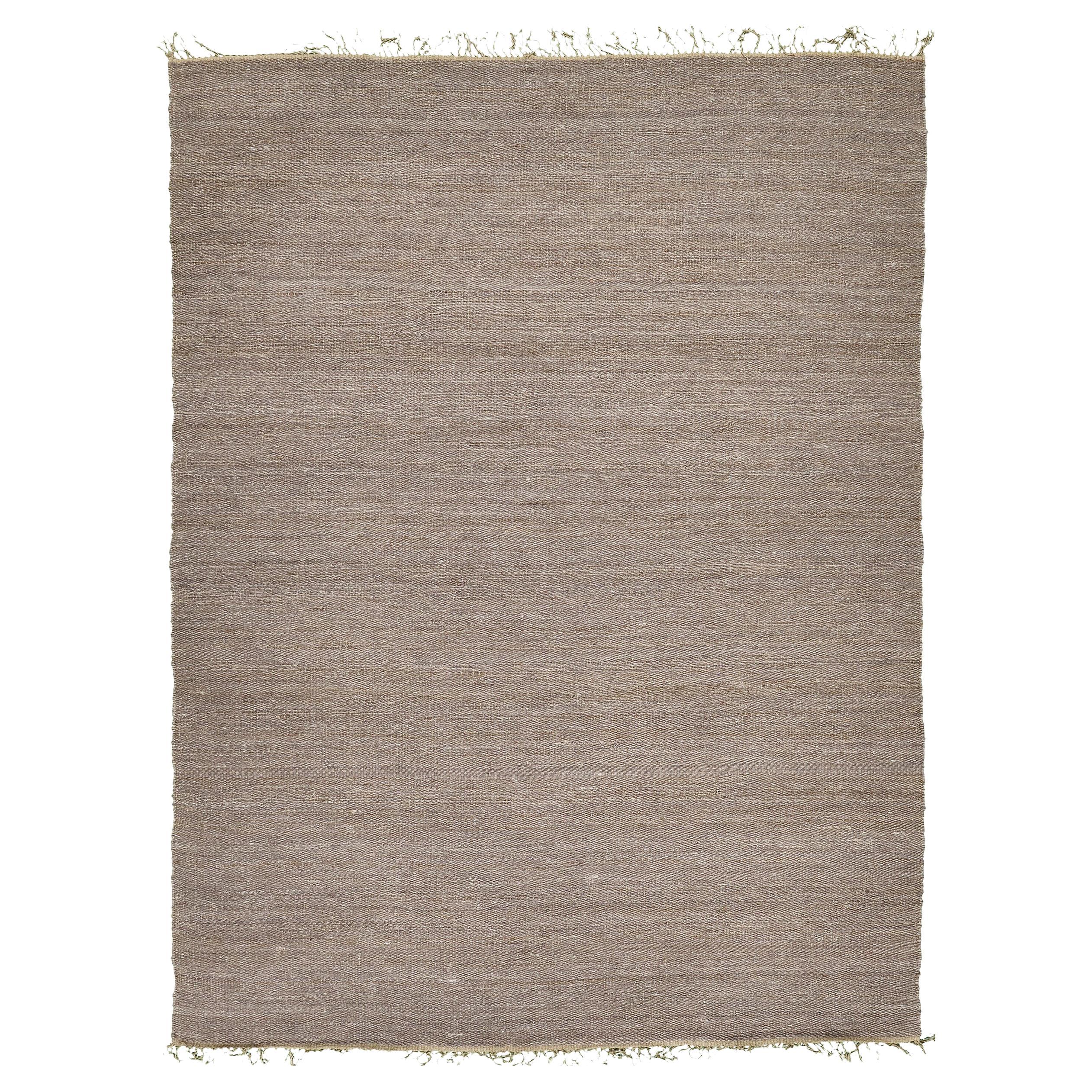 Solid Design Hemp Flatweave by Mehraban Rugs For Sale