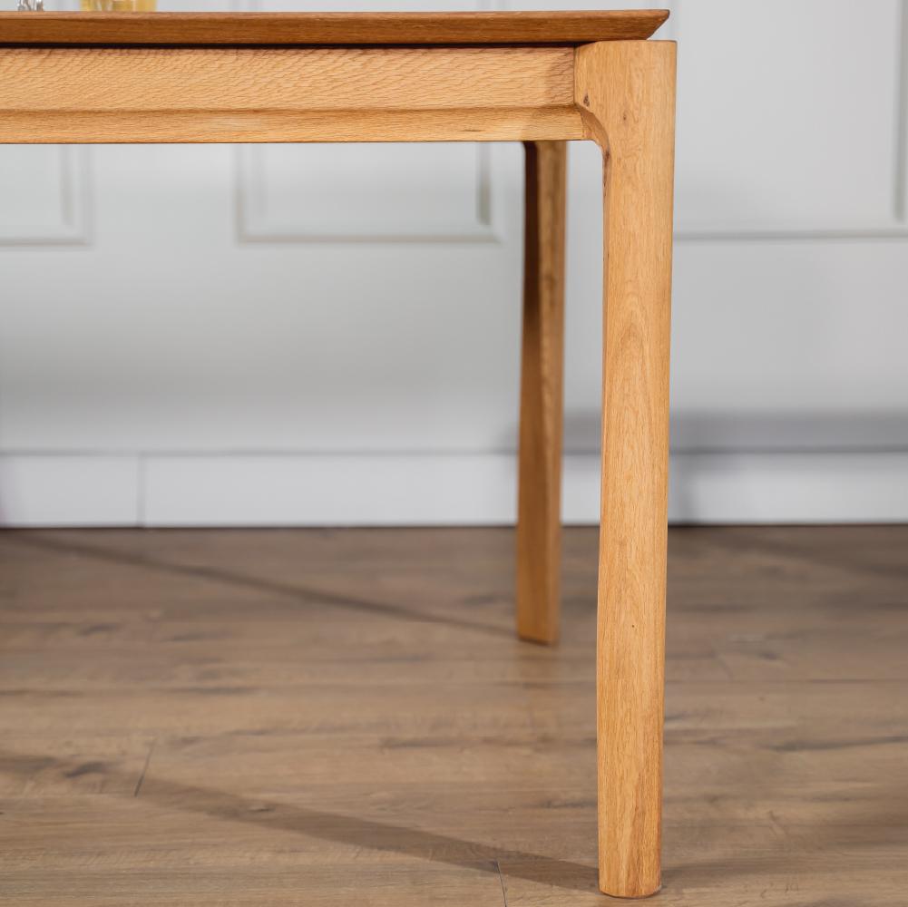 Hand-Carved Solid Dining Table 200cm - Solid Oak Wood For Sale